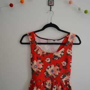 Red Floral Anthro Blouse